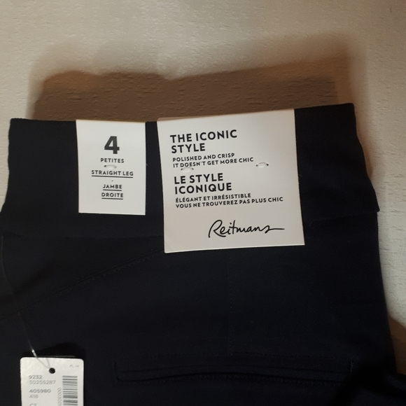 Women's Navy Reitman's Dress Pants - Picture 2 of 5